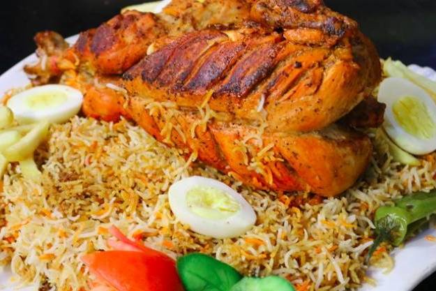 Order Half Chicken Chargha Platter food online from Taza Kabab & Curry store, Norristown on bringmethat.com