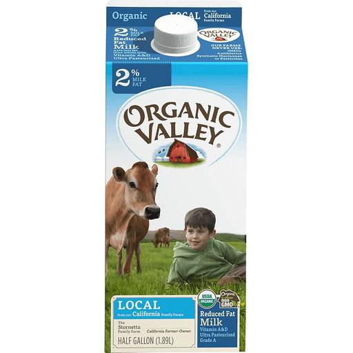 Order Organic Valley 2% Reduced Fat Milk 1/2 Gallon CA (.5 GAL) 144966 food online from BevMo! store, Milpitas on bringmethat.com