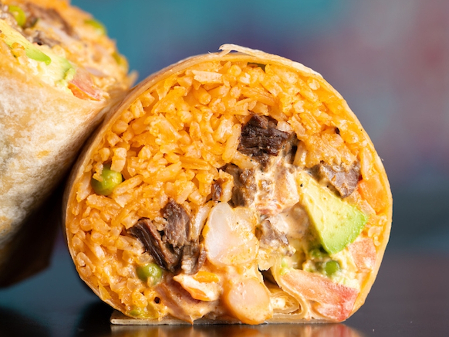 Order Surf & Turf Burrito food online from Lucha Libre Taco Shop store, San Diego on bringmethat.com