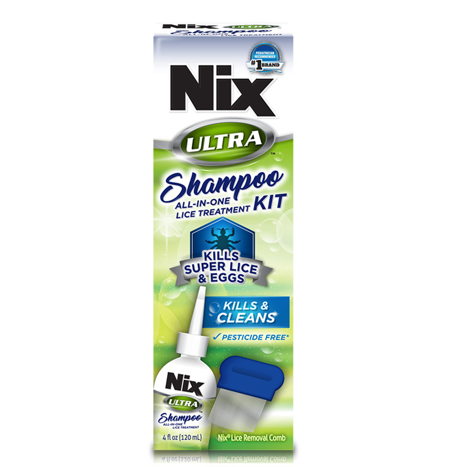 Order Nix Ultra All-in-1 Super Lice Shampoo, Lice & Egg Removal Comb - 4 fl oz food online from Rite Aid store, Cathedral City on bringmethat.com
