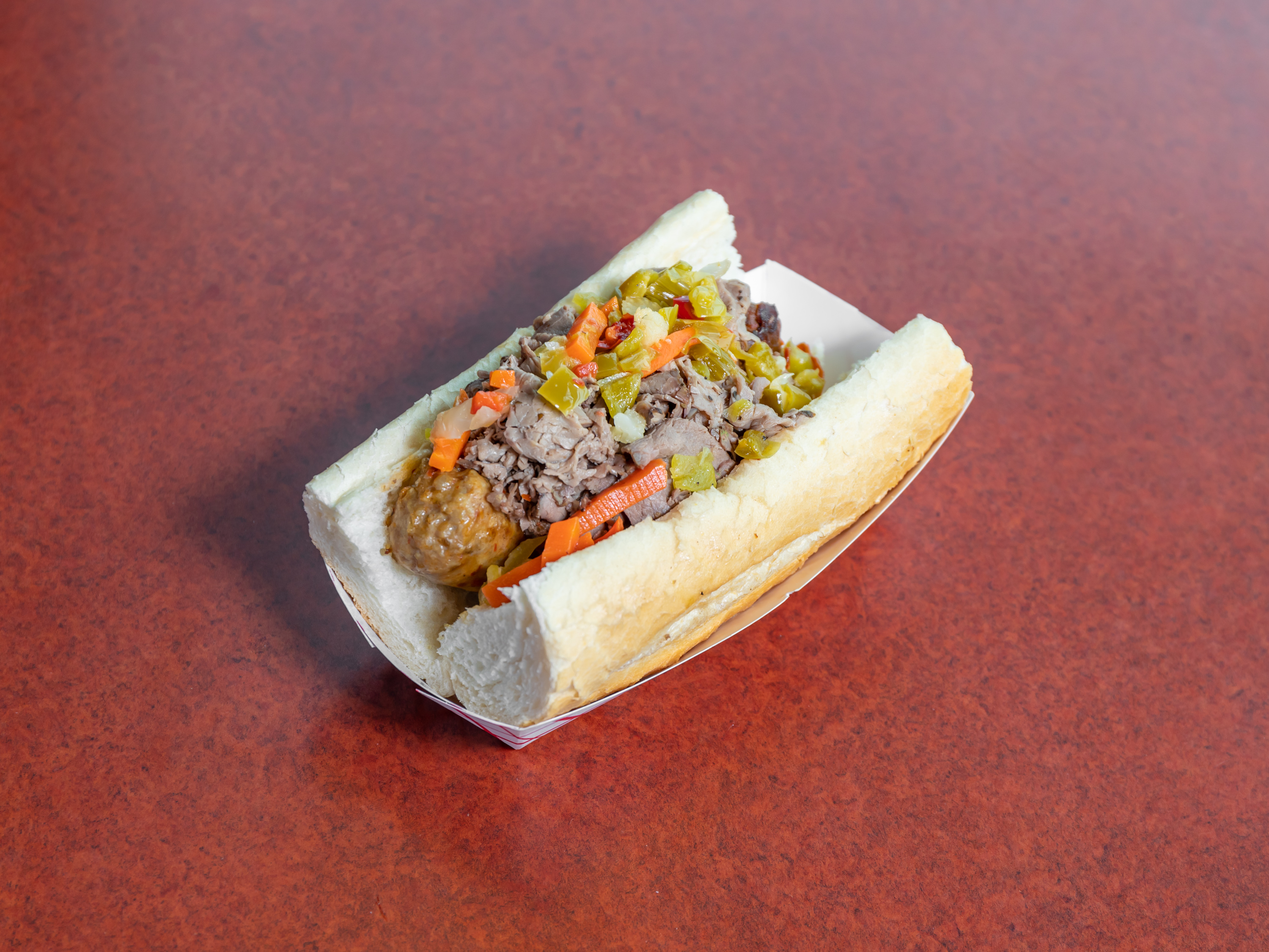 Order 6" Italian Beef and Sausage Combo food online from Dr Dawg store, Glendale on bringmethat.com