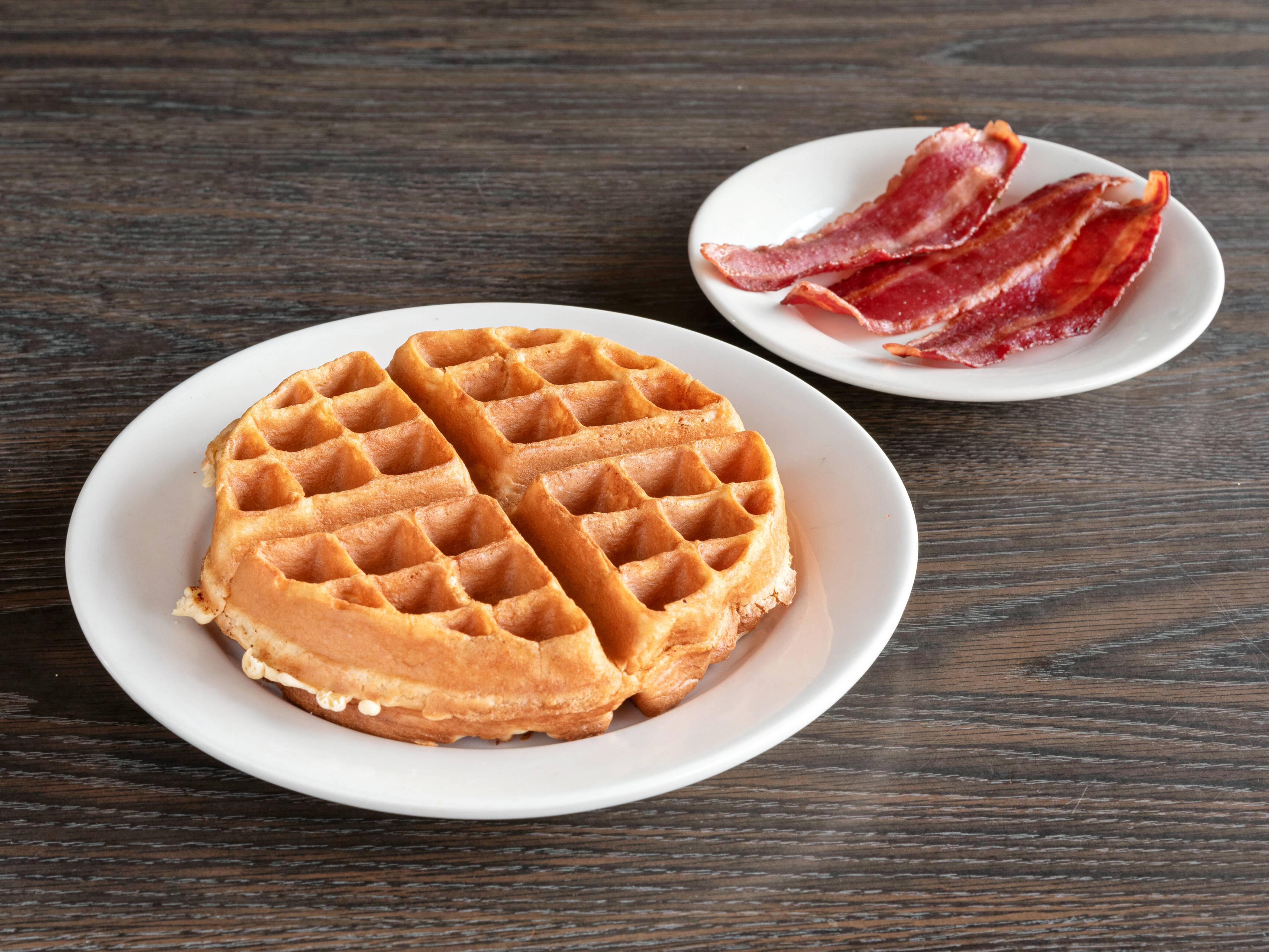 Order 1 Waffle with Bacon food online from Brothers deli restaurant store, Mattapan on bringmethat.com