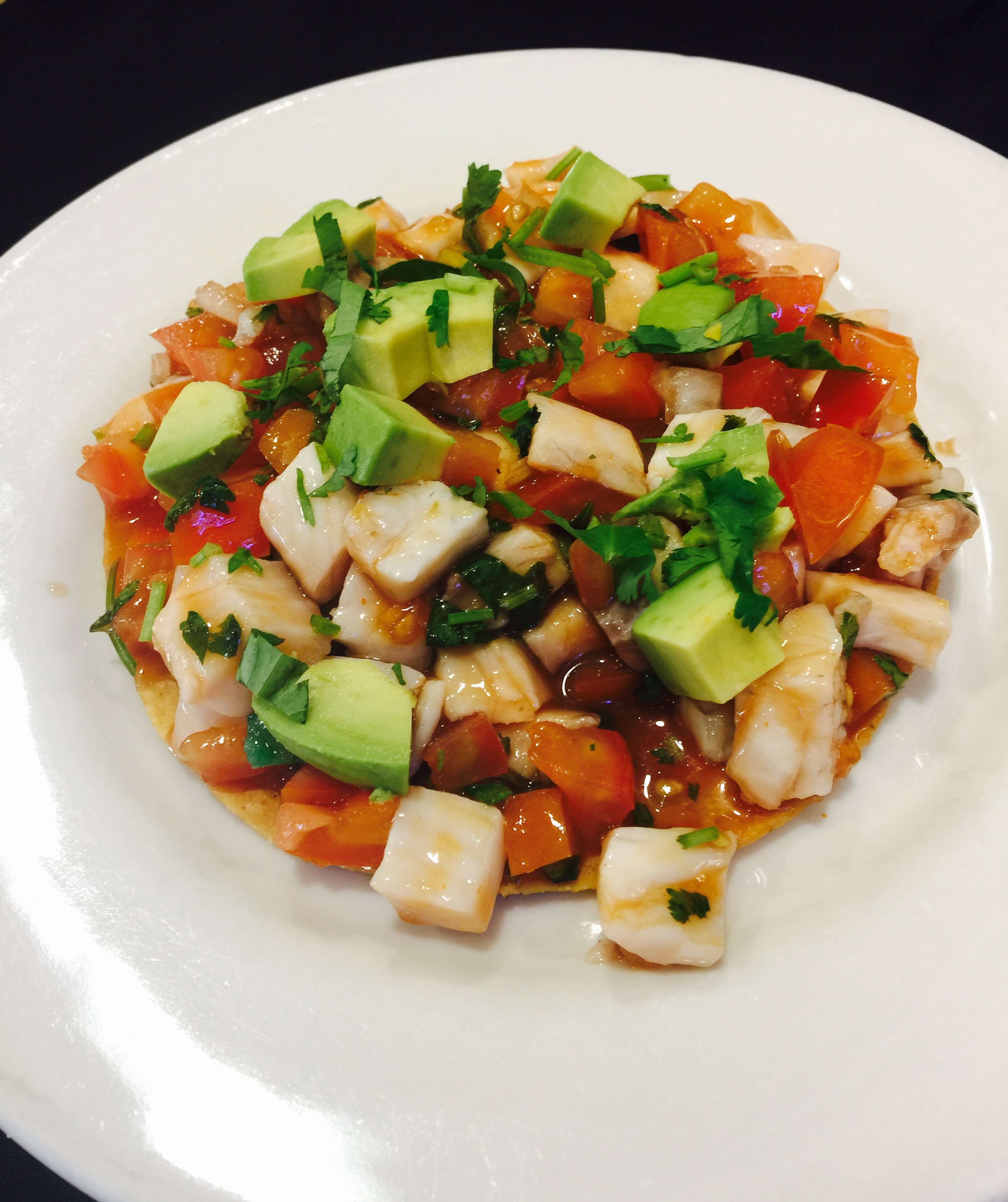 Order Tostada de Ceviche food online from Guahan Grill store, Oceanside on bringmethat.com