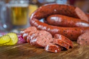 Order Cracked Black Pepper Sausage (Half Pound) food online from Spring Creek Barbeque store, Houston on bringmethat.com