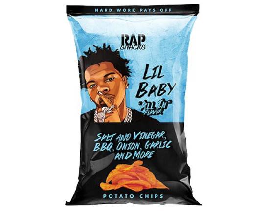 Order Rap Snacks Lil Baby "All In" Flavor Potato Chips (2.5 oz) food online from Urban Value Corner Store store, Dallas on bringmethat.com