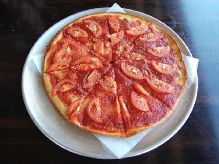 Order Tomato Pizza - Medium 12'' food online from Claymont Steak Shop store, Claymont on bringmethat.com