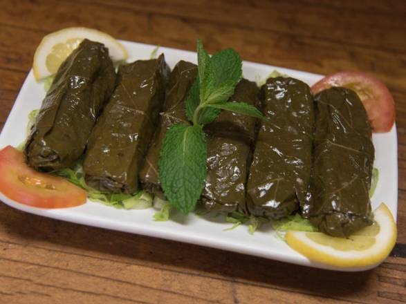Order Dolma Grape Leaves Plate food online from Shawarma Express store, Portland on bringmethat.com