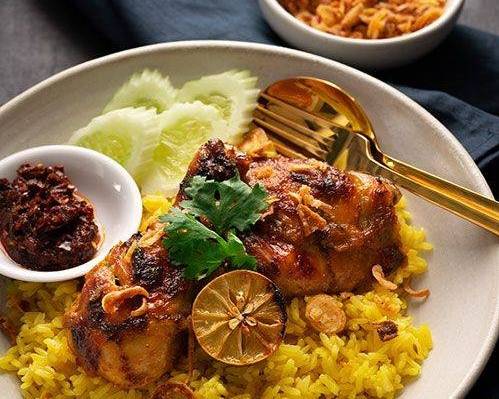 Order Chicken Rice Plate food online from Olive Mediterranean store, Claymont on bringmethat.com
