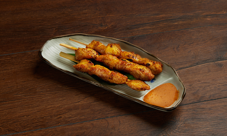 Order Chicken Satay (3Pcs) food online from Toa Asian Fusion store, Farmingdale on bringmethat.com