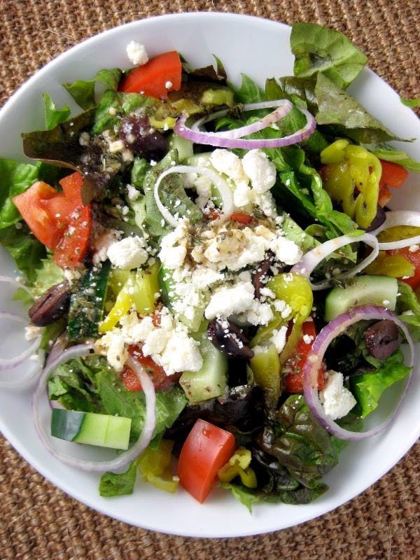 Order Greek Salad - Salad food online from Zegarellis Restaurant store, Brewster on bringmethat.com