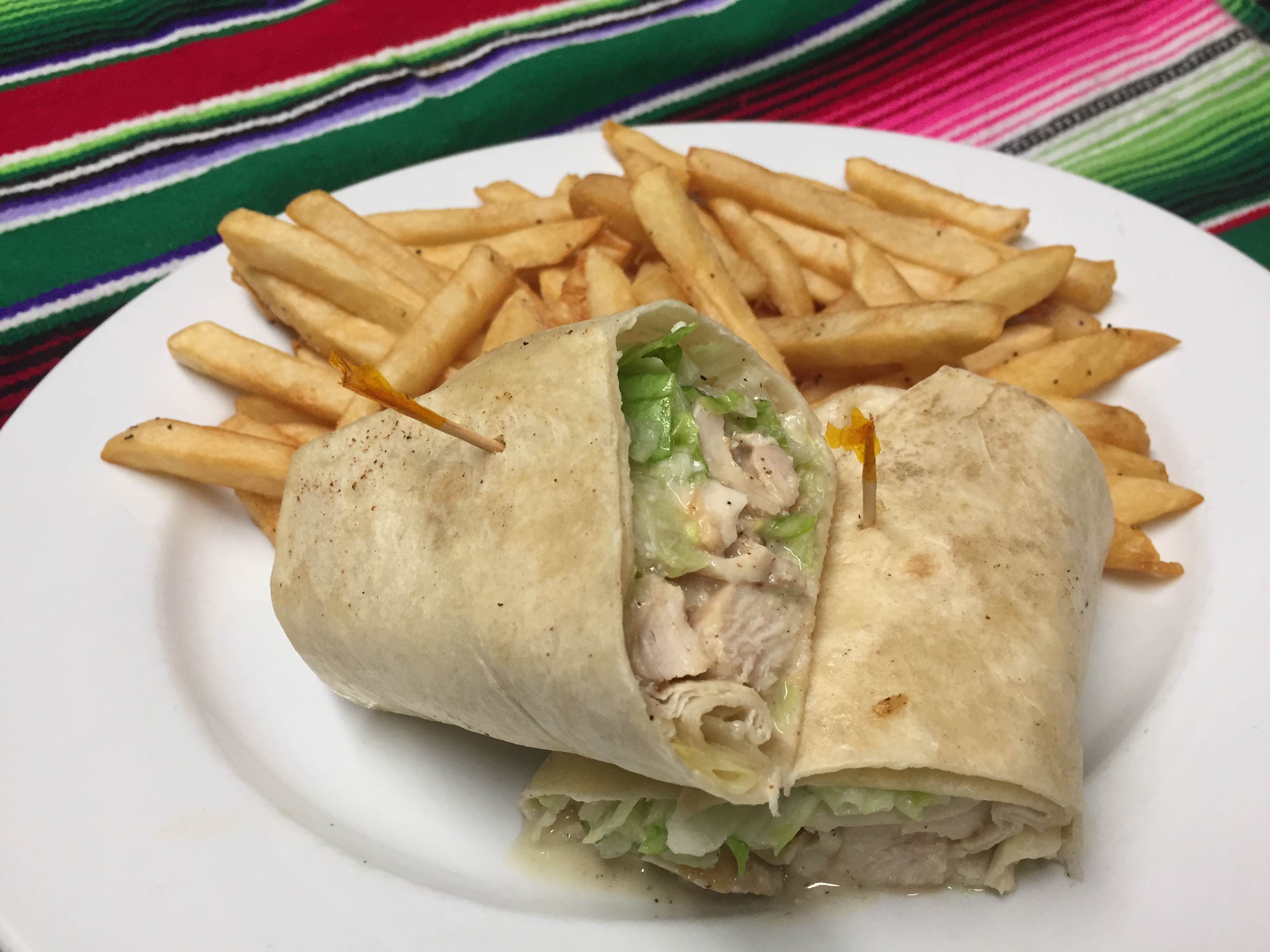 Order CHICKEN CHEESE STEAK WRAP food online from Montes Cafe store, Seaside Heights on bringmethat.com