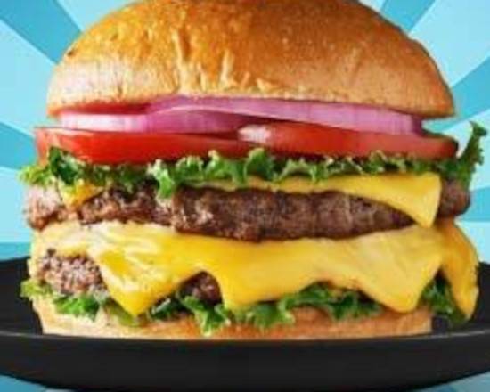 Order Double Patty Old School Cheeseburger food online from Between The Bun store, Lawrence on bringmethat.com