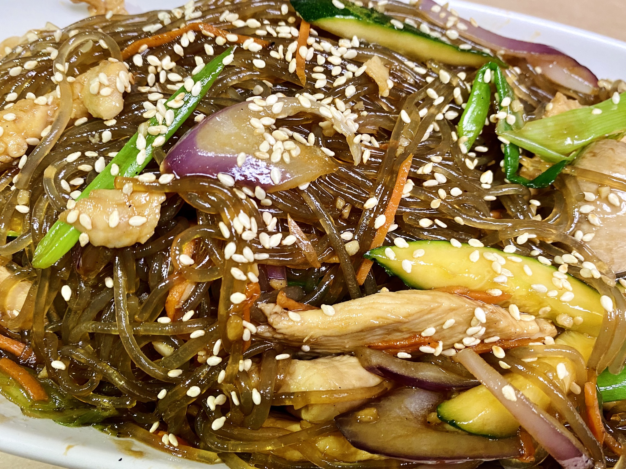 Order Korean Chap Chae Noodles food online from Min Min Asian Cafe store, Chicago on bringmethat.com