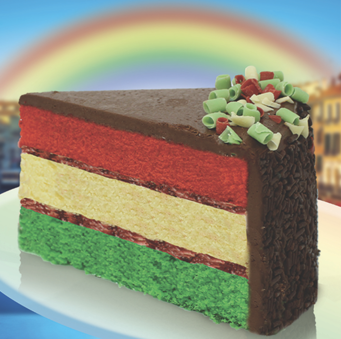 Order Rainbow Cake   food online from Sweet Scape Desserts store, New York on bringmethat.com