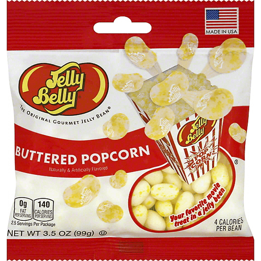 Order Jelly Belly Buttered Popcorn 2.6oz Bag food online from Chocolate Boutique store, Pittsburgh on bringmethat.com