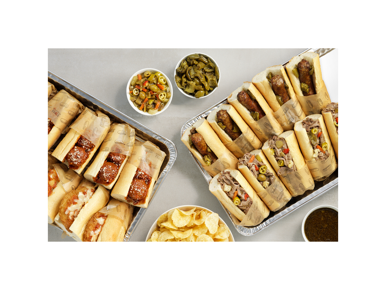 Order 10 Hot Sandwiches Tray food online from Buona store, Naperville on bringmethat.com