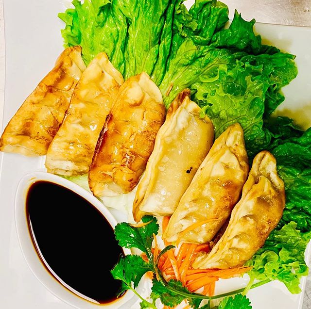 Order G15. Pan Fried Gyoza food online from Fresh Fast Smoothie store, Gilbert on bringmethat.com