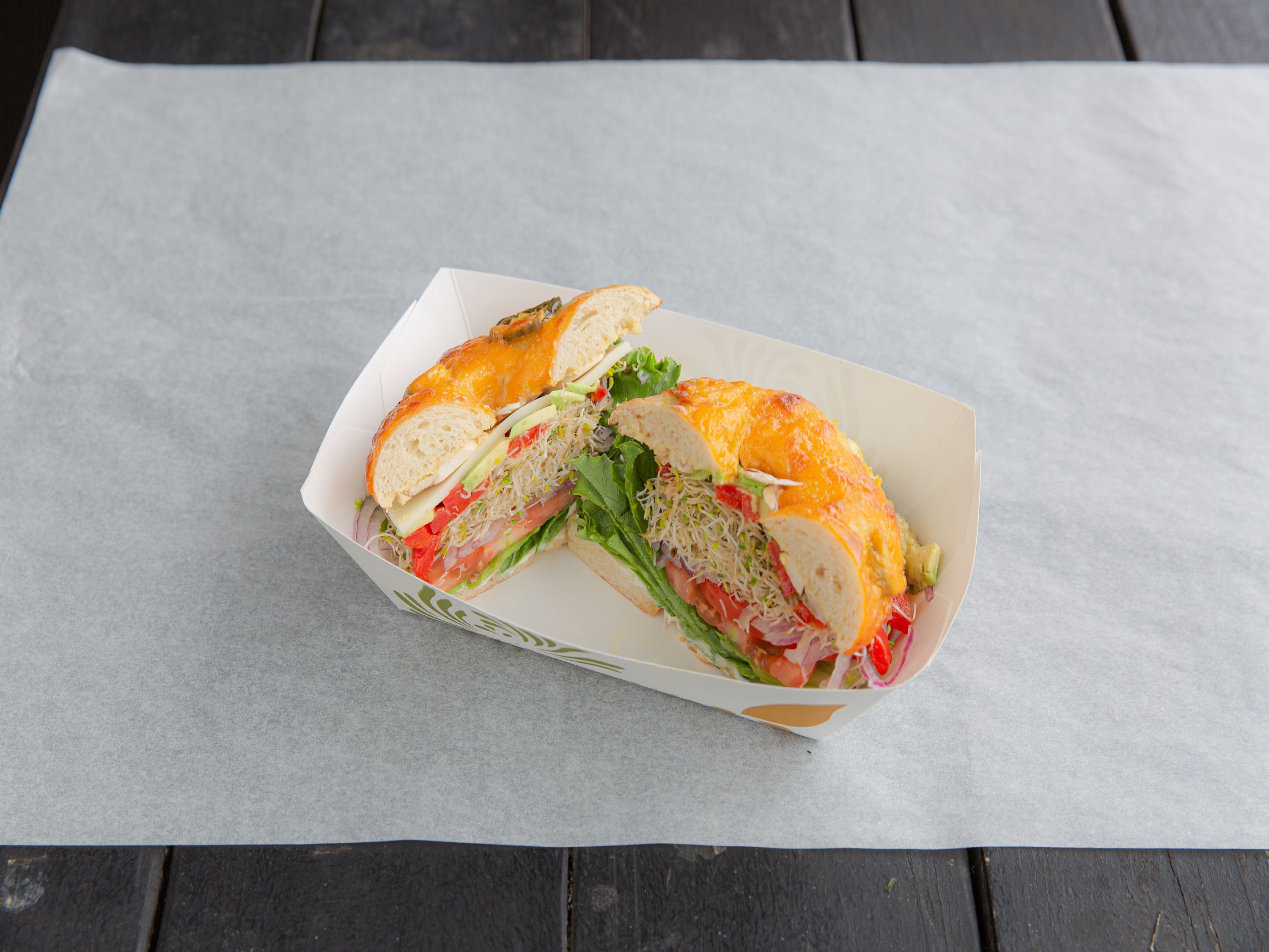 Order Veggie Cold Sandwich food online from The Bagel Shack store, Dana Point on bringmethat.com