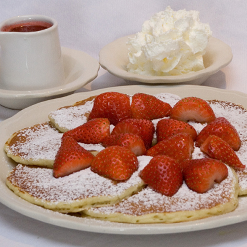 Order Strawberry Pancakes food online from Original Pancake House store, Chicago on bringmethat.com