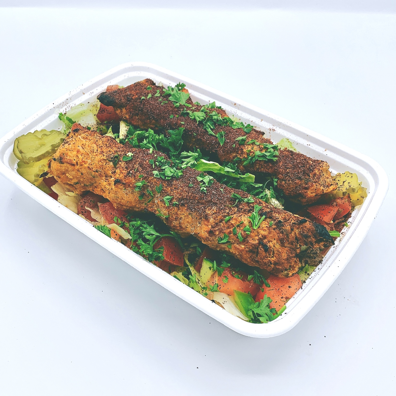 Order Iraqi Kabab Over Salad food online from Heroes Meal store, Midland on bringmethat.com