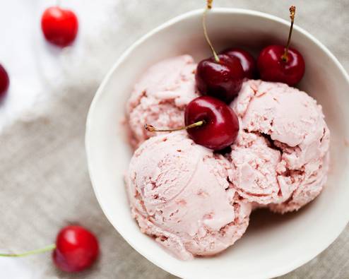 Order White Cherry Ice Cream food online from Exquisite Bowls store, Jeannette on bringmethat.com