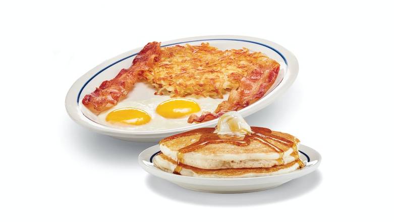Order Original Gluten-Friendly Pancake Combo food online from IHOP store, Schertz on bringmethat.com