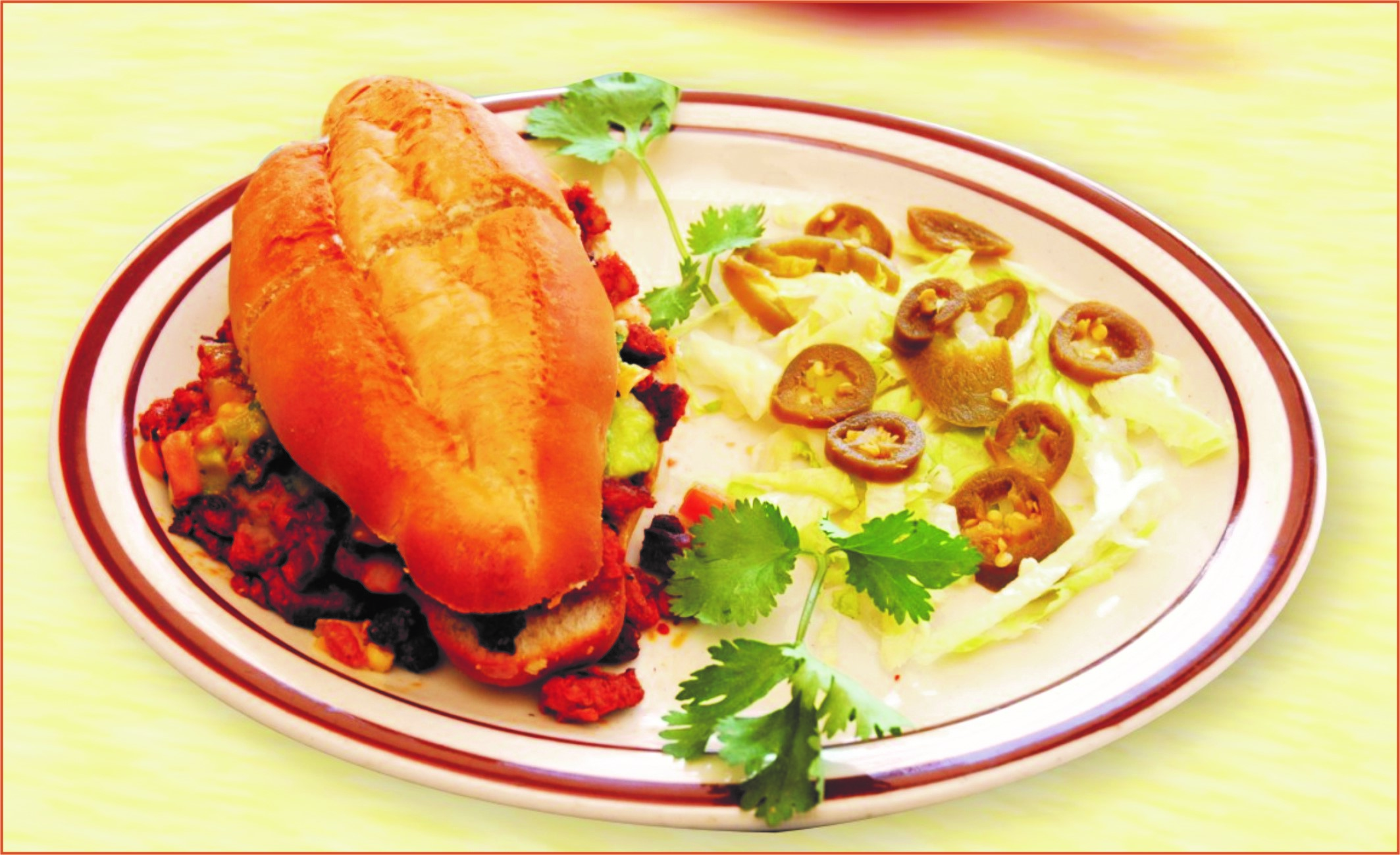 Order Torta Any Meat food online from Mi Zacatecas Mexican Food store, Hawthorne on bringmethat.com