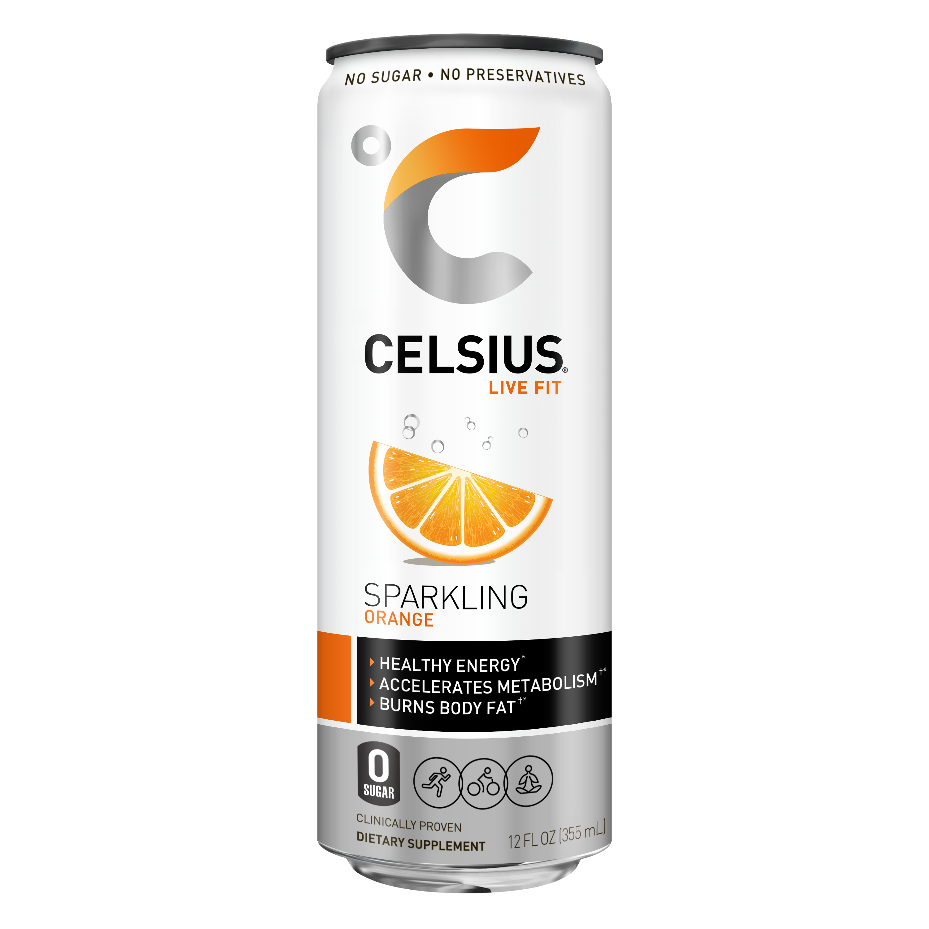 Order Celsius Sparkling Orange 12oz food online from Chevron Extramile store, Temecula on bringmethat.com