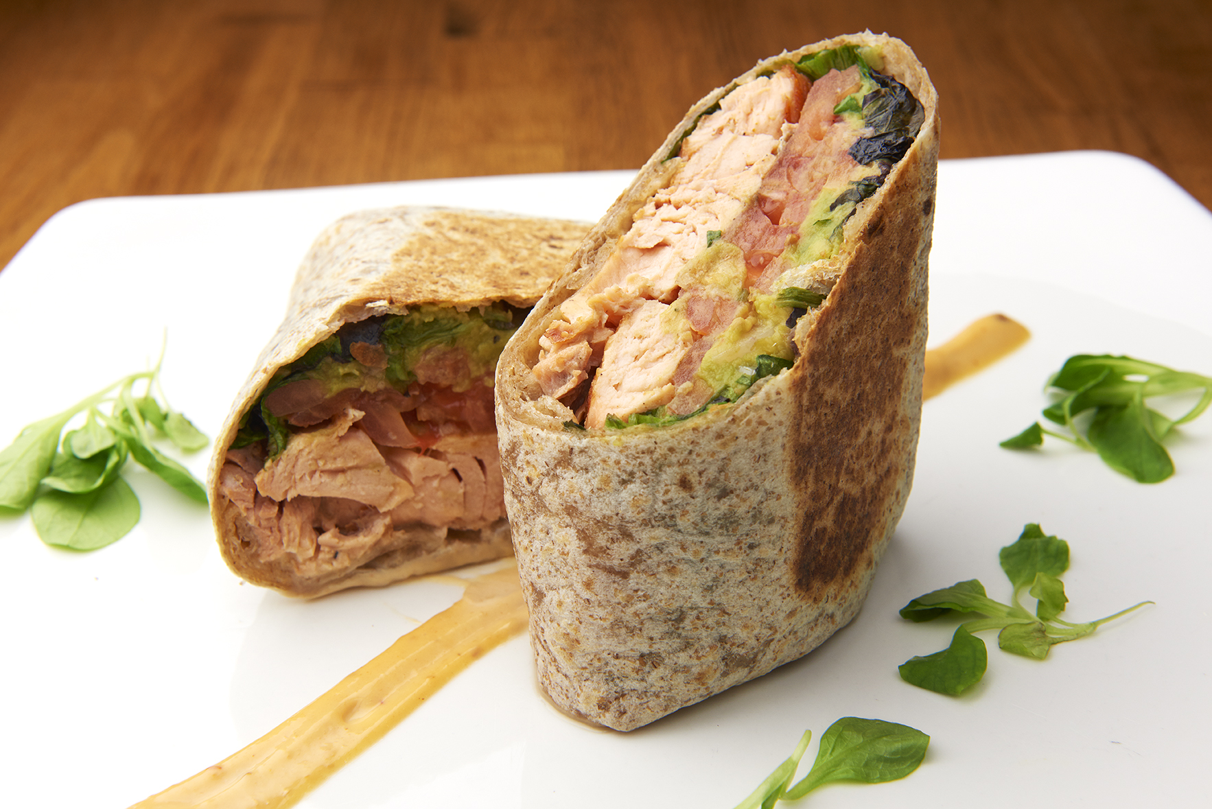 Order Salmon Wrap food online from Gourmet Fit Kitchen store, Brooklyn on bringmethat.com