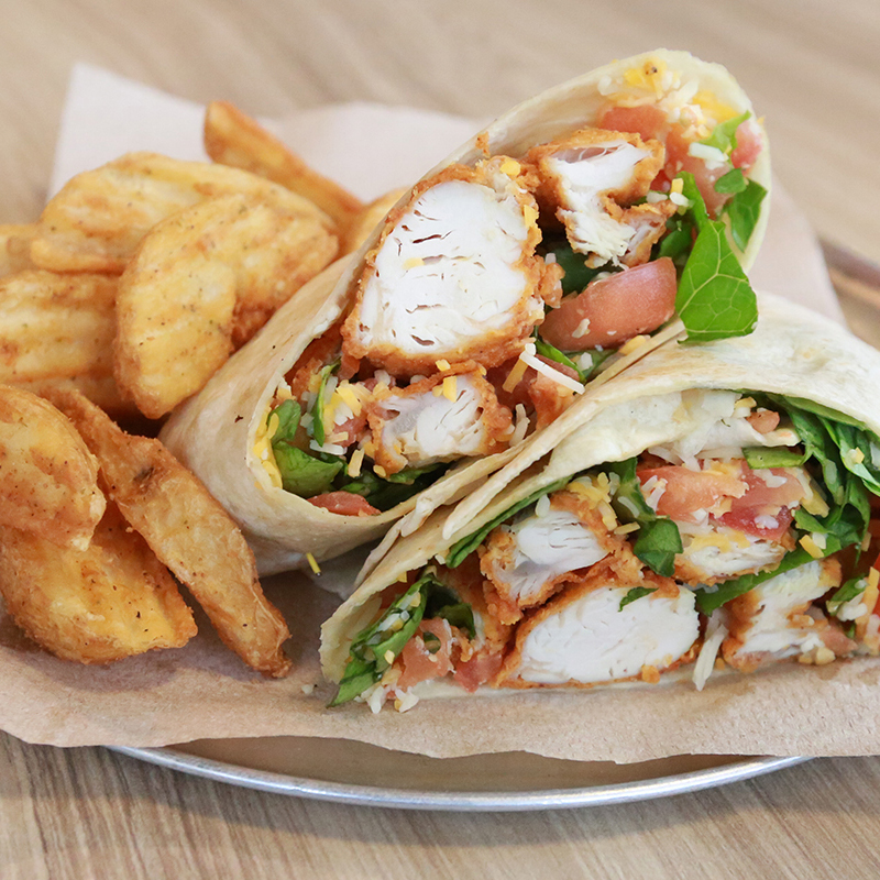 Order Grilled Chicken Wrap Basket food online from Wing Zone store, Jacksonville on bringmethat.com