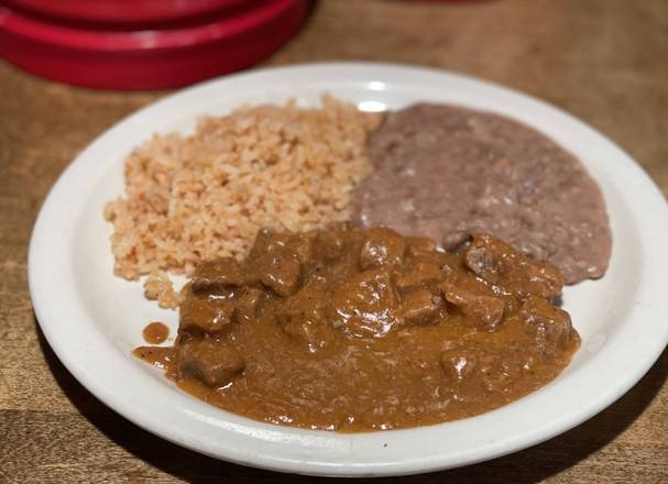 Order Carne Guisada Plate food online from Mariana's Kitchen store, Austin on bringmethat.com