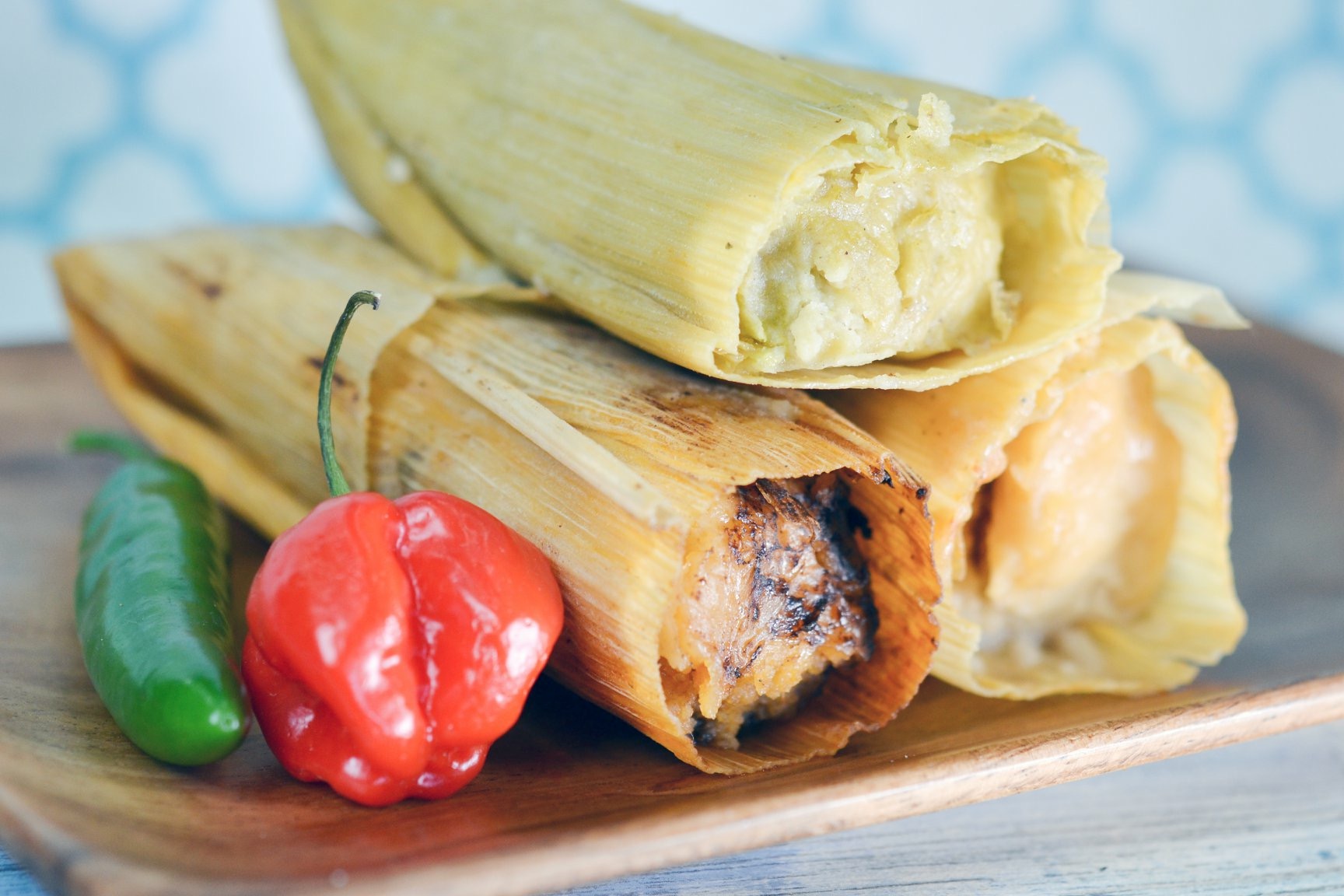 Order Chicken Tamales with Green Sauce food online from Estrellita Poblana III store, Bronx on bringmethat.com