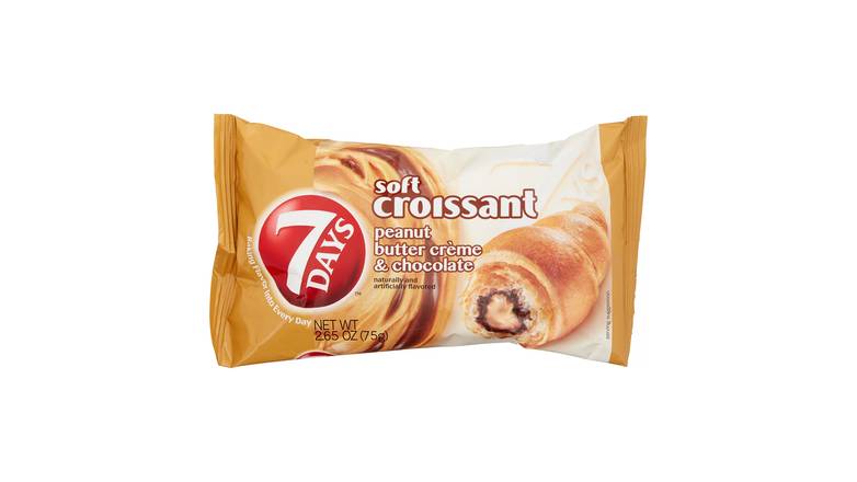 Order 7 Days Soft Croissant Peanut Butter & Chocolate food online from Red Roof Market store, Lafollette on bringmethat.com