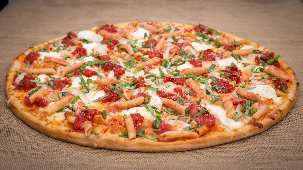 Order Baked Ziti Penne Pizza - Small 12" (6 Slices) food online from La Casa De Pizzeria store, Troy on bringmethat.com