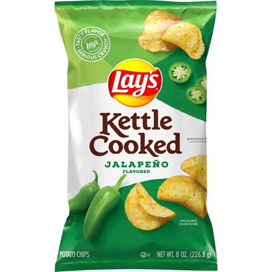 Order Lay'S Kettle Cooked Jalapeno Flavored Potato Chips food online from Exxon Food Mart store, Port Huron on bringmethat.com