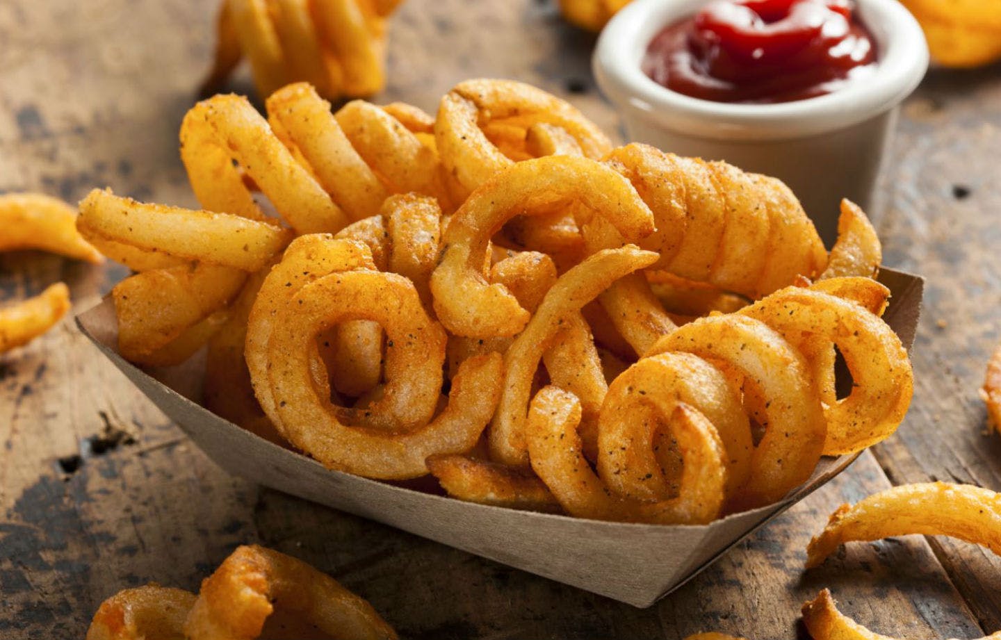 Order Curly Fries - Side food online from Pizza By Rocco store, Natick on bringmethat.com