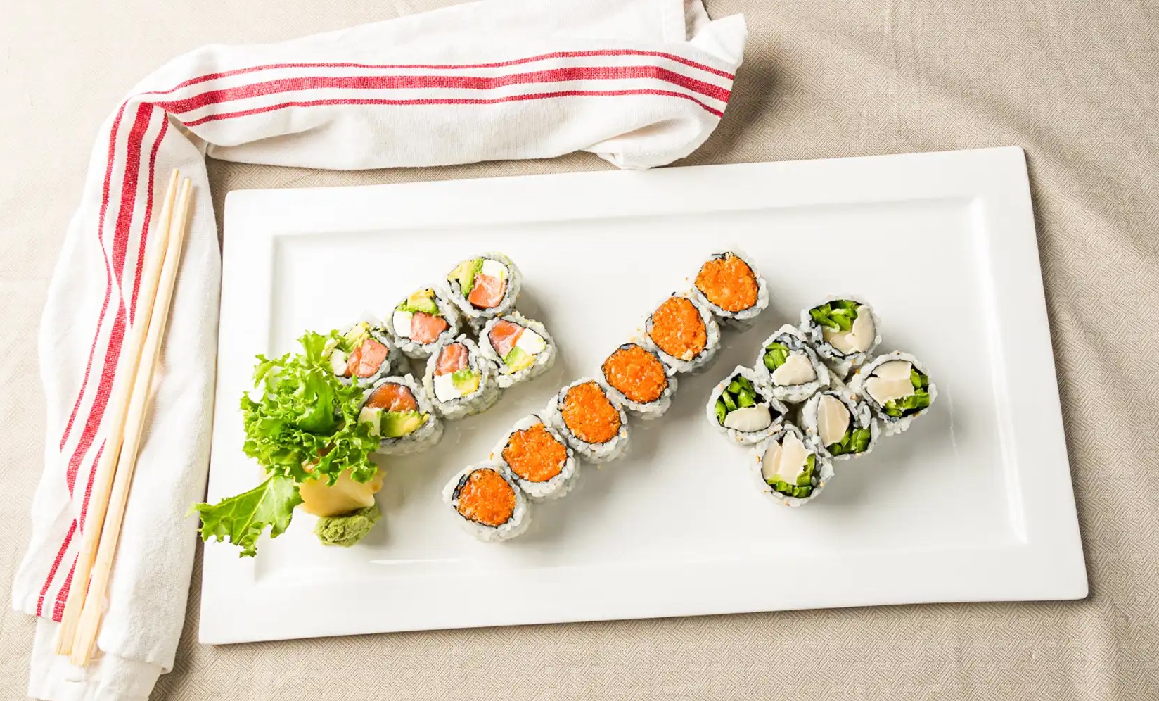 Order Any Three Roll Combo food online from Sushi para japanese restaurant store, New York on bringmethat.com