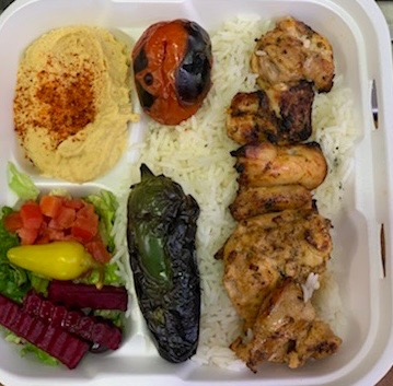 Order 32.chicken thigh kebab plate food online from Sepan Chicken store, Los Angeles on bringmethat.com