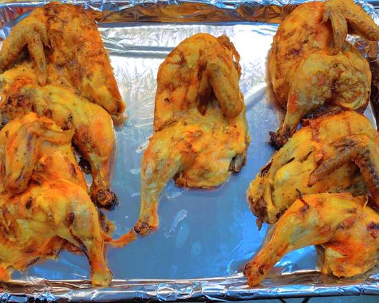 Order 2  1/2   Pollos  Al horno. (Baked Chickens) food online from Peralta Brentwood Deli Grocery store, Brentwood on bringmethat.com