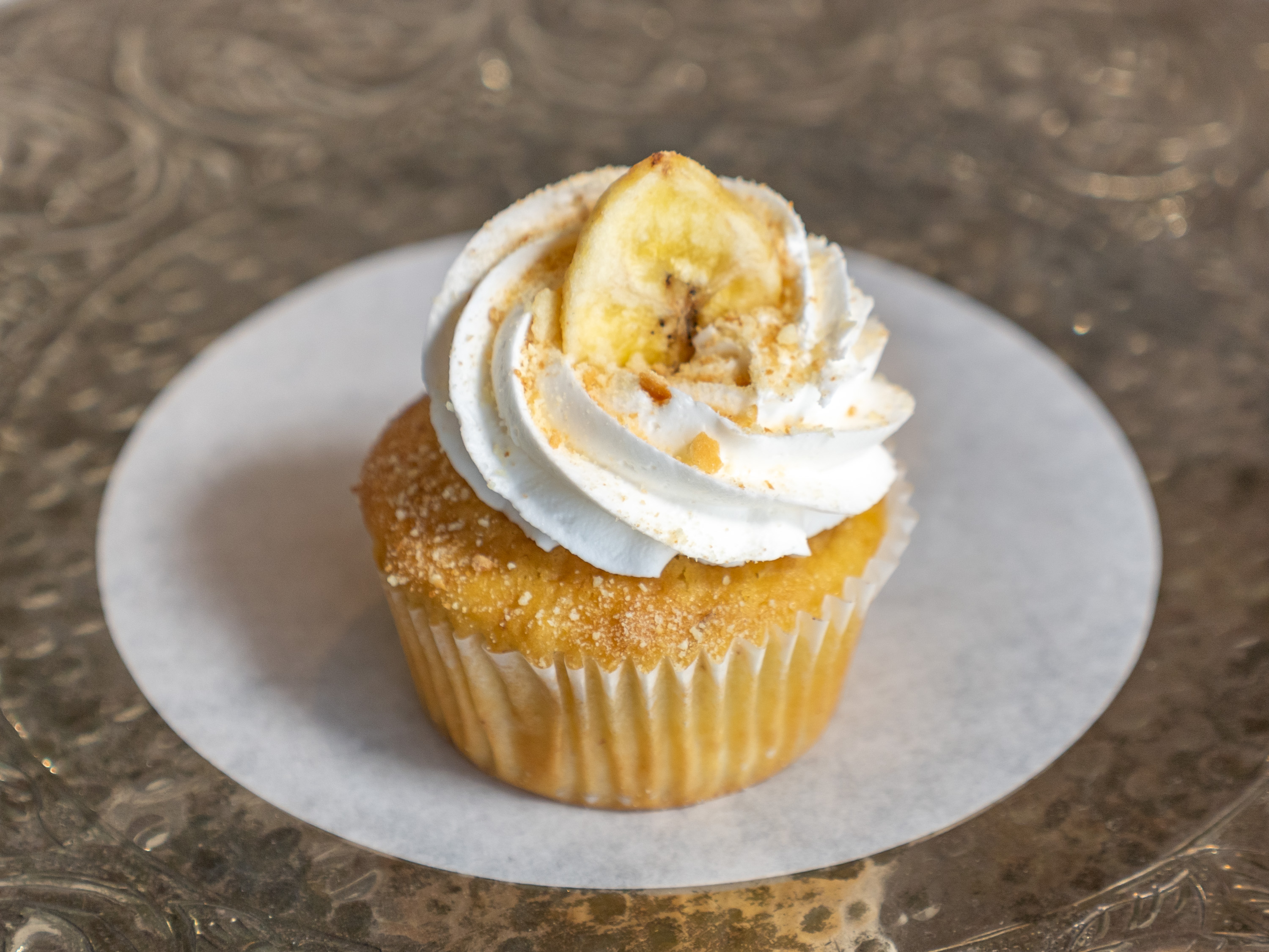 Order Banana Cream Pie Cupcake food online from Frosted Flour store, Lodi on bringmethat.com
