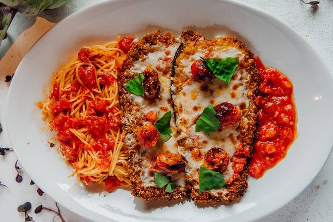 Order EGGPLANT PARMESAN food online from Macaroni Grill store, Spring on bringmethat.com