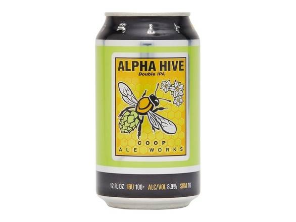 Order COOP Ale Works Alpha Hive Double IPA - 4x 12oz Cans food online from Liquor Cabinet store, Houston on bringmethat.com