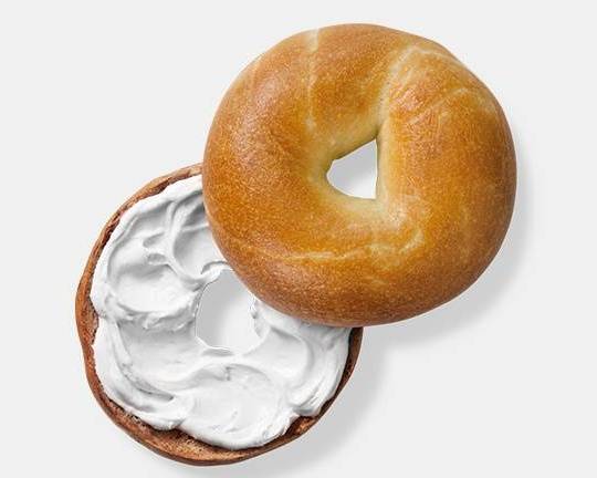 Order Plain Bagel with Cream Cheese food online from Caribou Coffee store, Brooklyn Center on bringmethat.com