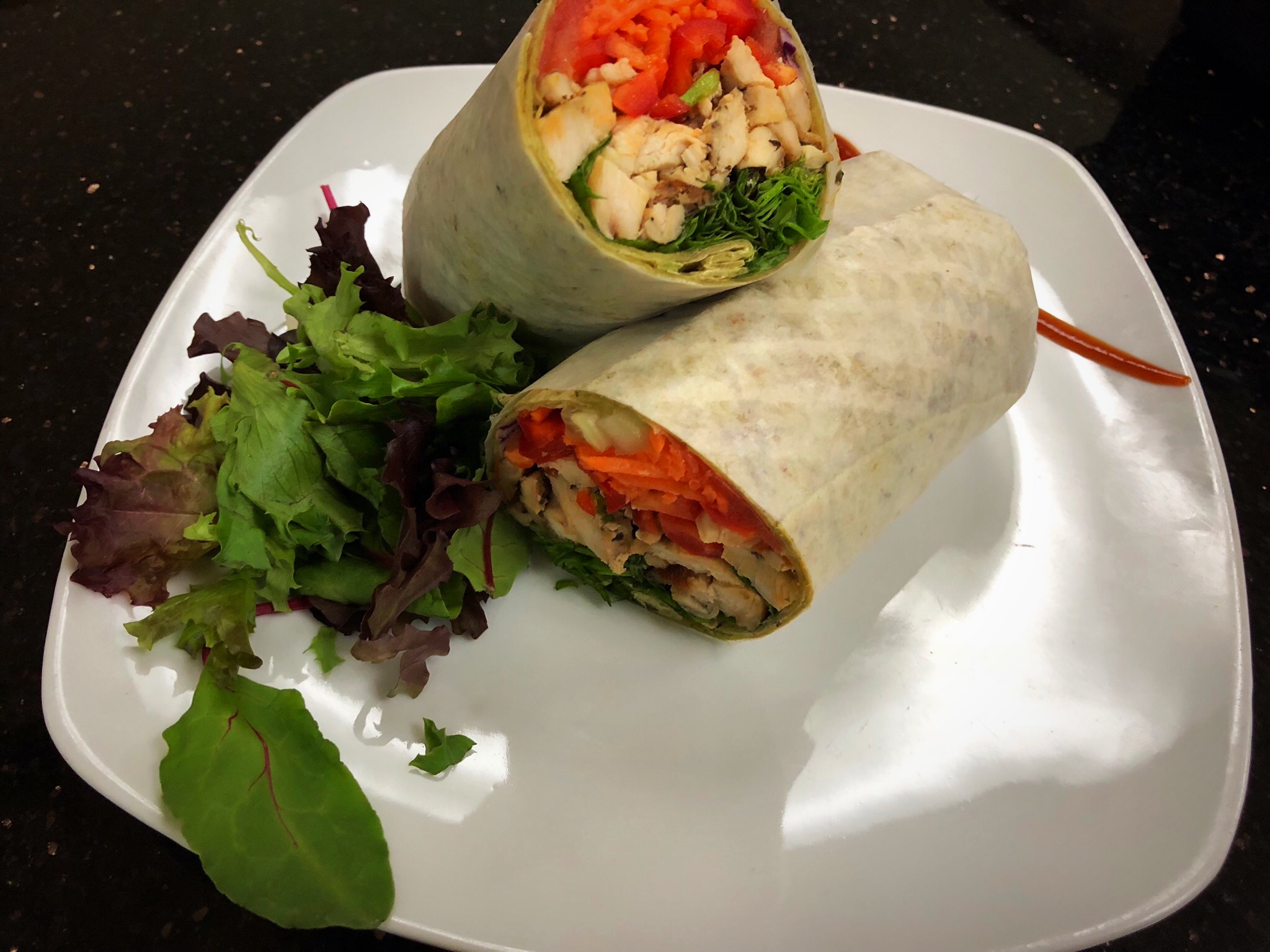 Order Grilled Chicken Wrap food online from Healthy Garden & Gourmet Pizza store, Collingswood on bringmethat.com