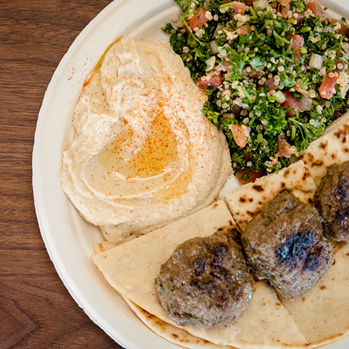 Order Beef Kafta Platter food online from Ghassan Restaurant store, Greensboro on bringmethat.com