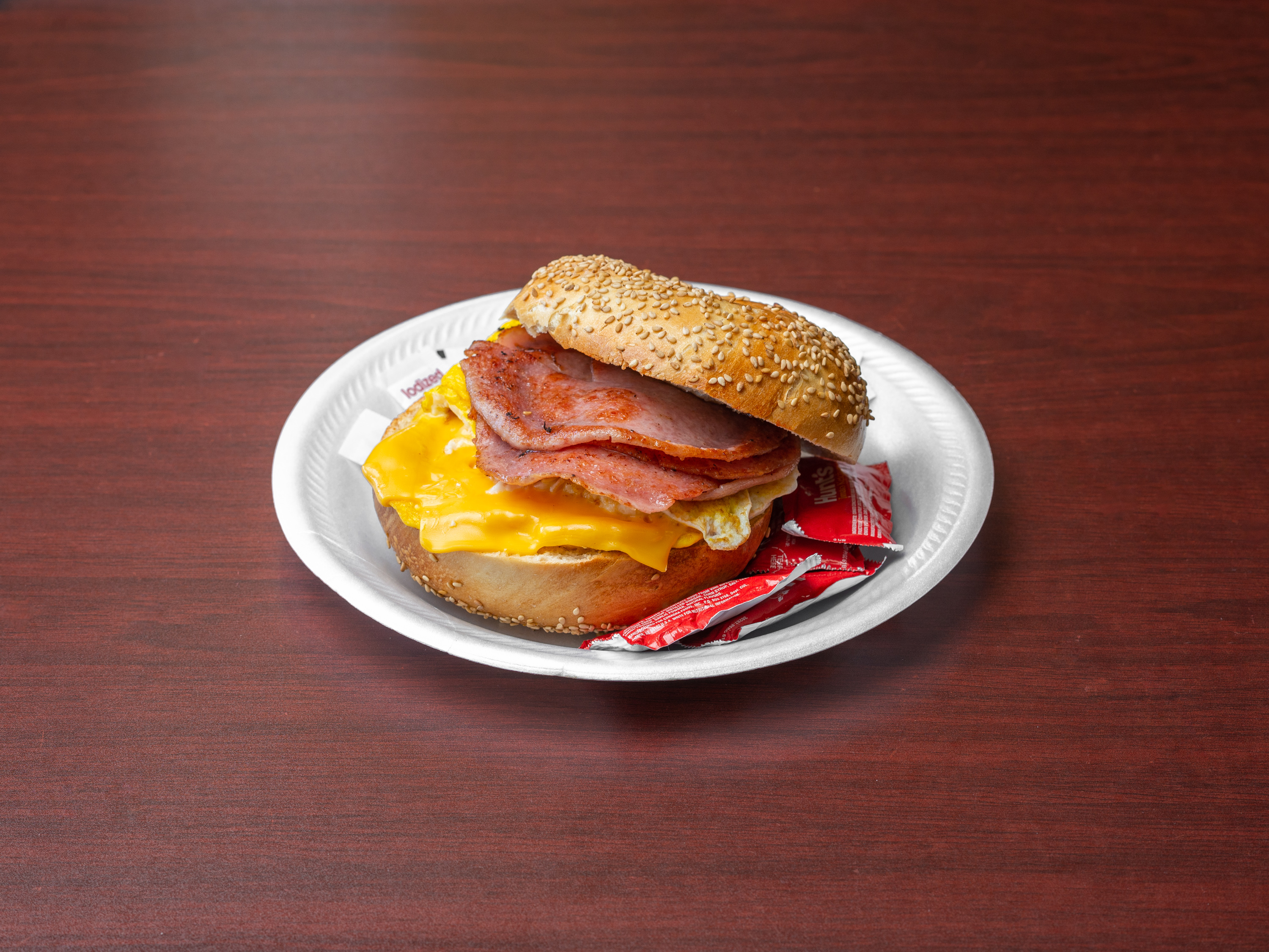 Order Taylor Ham, 2 Eggs and Cheese food online from Hot Bagels & Deli store, Boonton on bringmethat.com