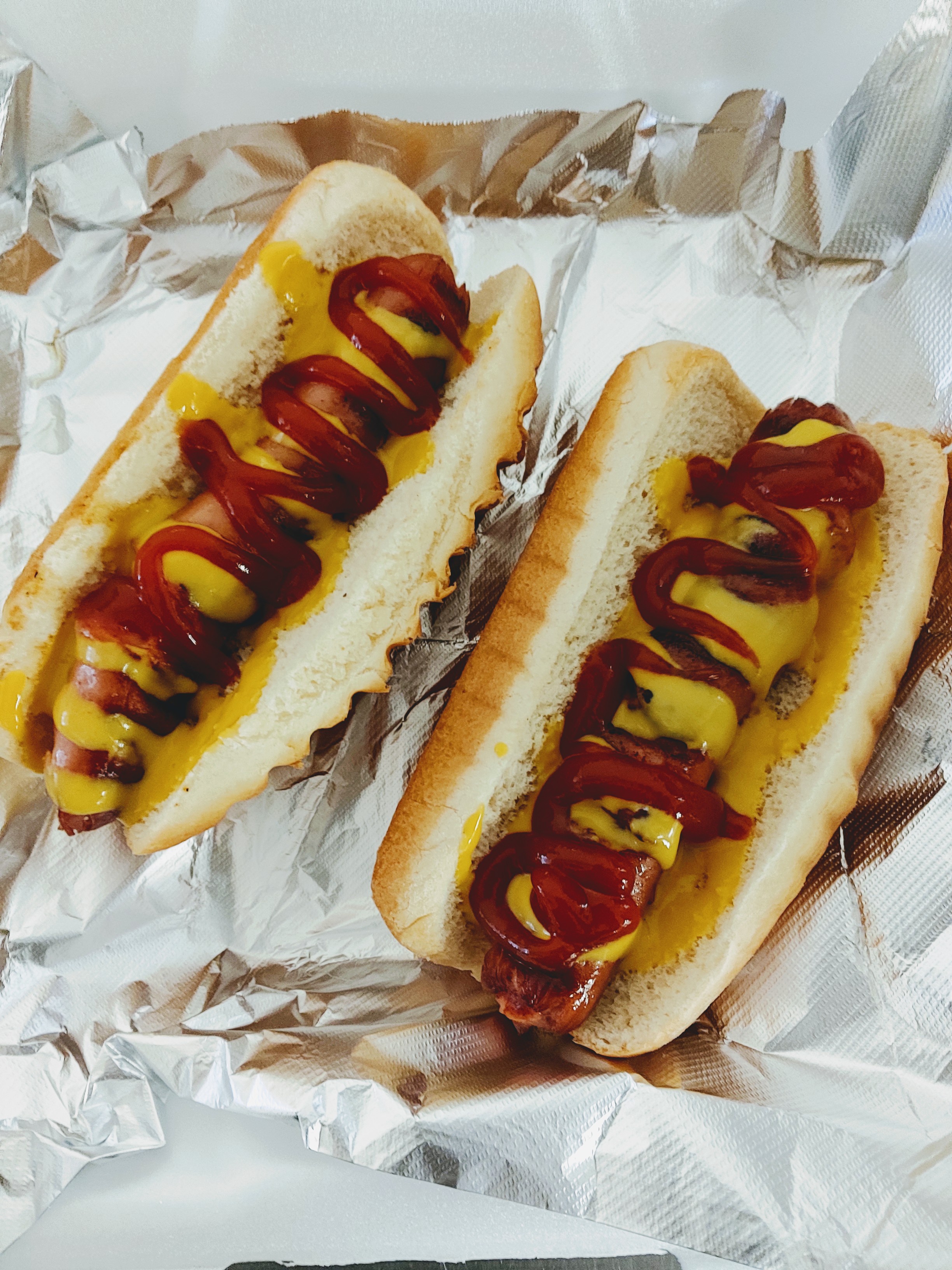 Order 2 Grilled Hot Dogs with 1 Side  food online from Kjs Wings And Bbq store, Birmingham on bringmethat.com