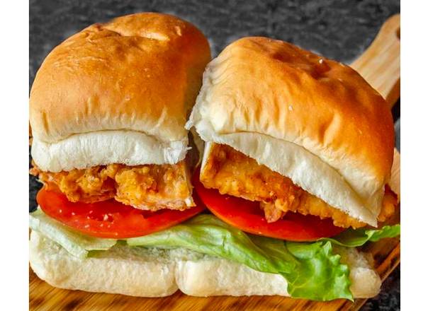 Order Chicken Sliders (2 pcs) food online from Burger Pointe &amp; Wings store, Grosse Pointe on bringmethat.com