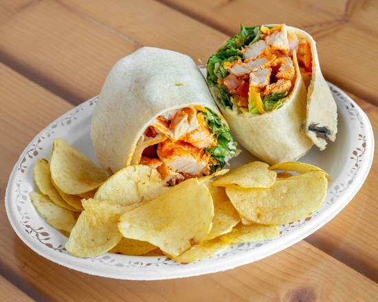 Order Buffalo Chicken Wrap food online from The Beach Plum store, Portsmouth on bringmethat.com