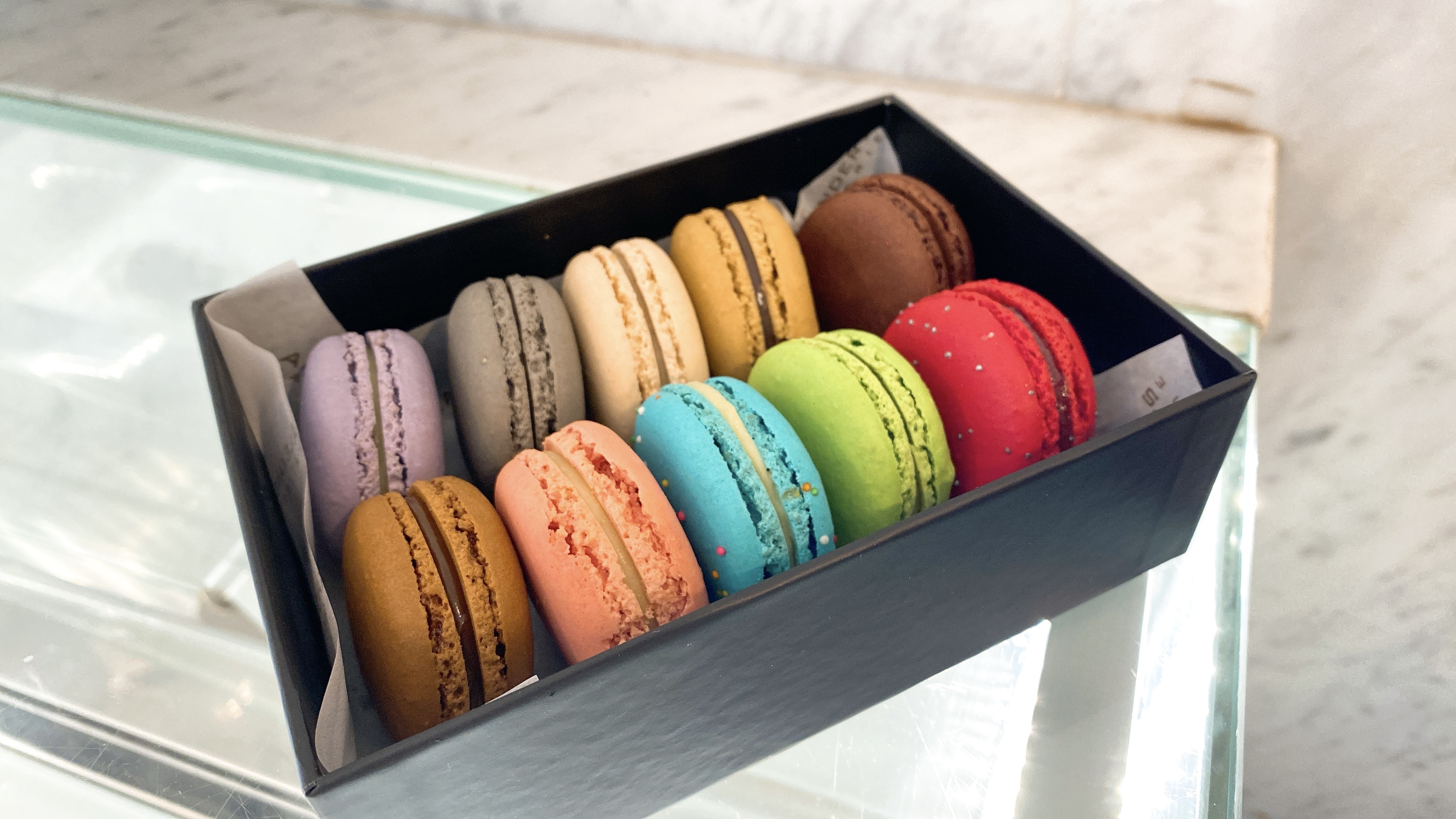 Order Macarons (Assorted Flavors) food online from Alexander Patisserie store, Mountain View on bringmethat.com
